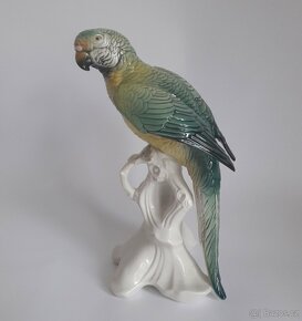 Starožitná porcelánová figura papouška - ENS - Německo - 9