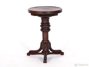 Klavírní, výškově stavitelná židle, stolička THONET No.3 - 9