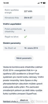 Vestavná lednice Liebherre icus 3314 vomfort - 9