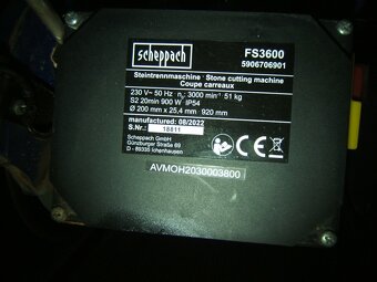 Řezačka na dlažbu Scheppach FS 3600 - 9