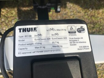 Držák kol na tažné zařízení Thule EuroClassic 928 - 9