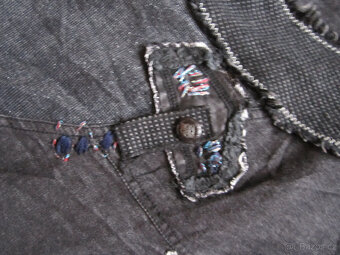 Šaty se šněrováním, hodně zdobené, L/XL, bavlna - 9