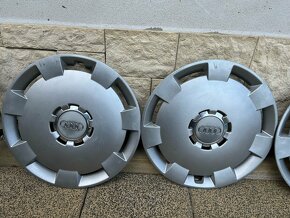 Originální pevné plechové disky + poklice AUDI R16 A8 - 9