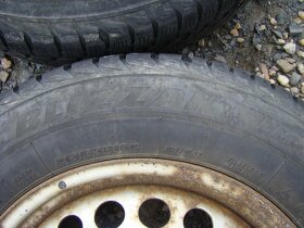 Sada 16" plechových disků 5x120 + zimní pneu Bridgestone - 9