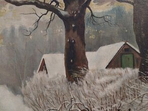 Obraz s rámem 97,5×77 cm. Olejomalba na platně Signováno - 9
