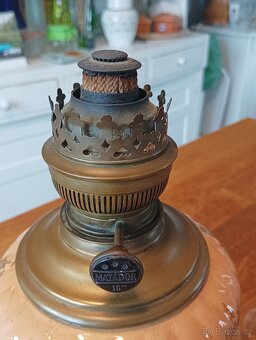 SECESNÍ PORCELÁNOVÁ PETROLEJKA EHRICH & GRAETZ 19. STOL. - 9