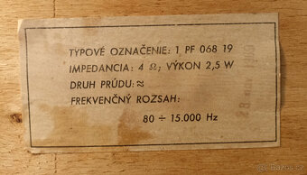 Staré retro rádio Tesla Stereodirigent 538A + reproduktory - 9