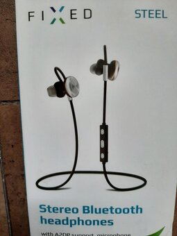 Stereo bluetooth sluchátka FIXED Steel A2DP stříbrná nová - 9