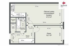 Prodej bytu 2+kk 45 m2 V lískách, Praha - 9