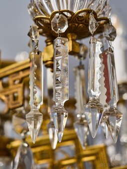 Velký lustr Art Deco na 12 žárovek - 9