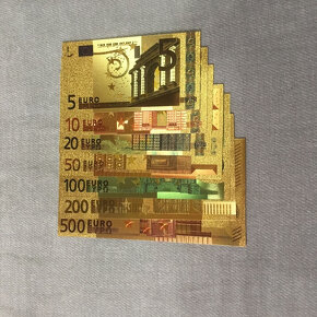 Pozlacená bankovka 24k, suvenýr, záložka do knihy - 9