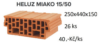 Cihly HELUZ PLUS 44, HELUS 11,5 broušená, HELUZ MIAKO a jiné - 9