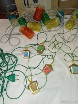 Retro světýlka na vánoční stromeček Lucerničky zn. KOVOTOPOL - 9