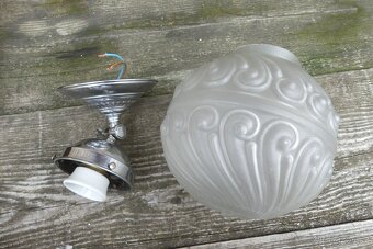Starožitný secesní lustr, stropnice, lampa - 9