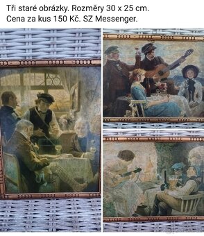 Staré obrazy .Ceny a rozměry viz fota. - 9