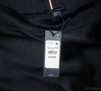 Navy saténová sukně Tommy Hilfiger - 9