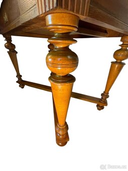 Starožitný dubový stůl – historismus - 9