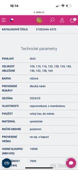 NOVÁ bunda Reima Tec Soutu vel. 152 - 9