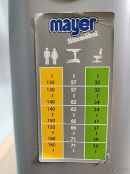 Rostoucí psací stůl a židle Mayer - 9