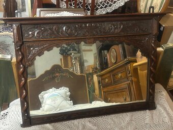 Historické řezbované zrcadlo - 9