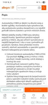 Autosedačka cybex aton 5 - 9
