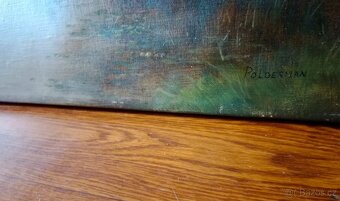 Krásný starý romantický obraz Holandský malíř W. Po d. - 9