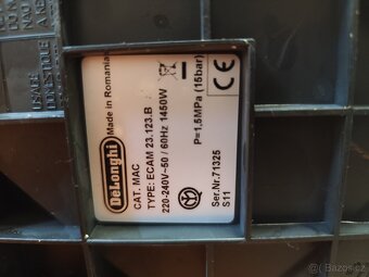 Prodám automatický kávovar DeLonghi ecam 23.123 b - 9