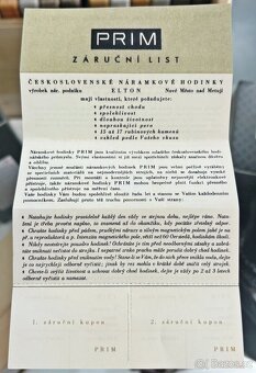 Československé mechanické vintage retro hodinky PRIM Malé Te - 9