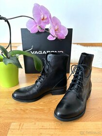 VAGABOND luxusní nové kožené boty 38 černé - 9