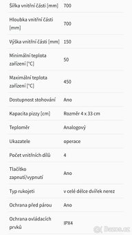 Pizza pec Redfox E4 elektrická jednokomorová - 9