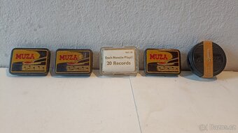 Staré plechové krabičky z jehlami do gramofonů - 9