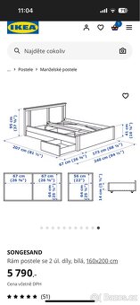 Postel IKEA s úložným prostorem - 9