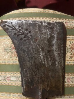 Historický řeznický sekáček s rytinou 19. st. - 9