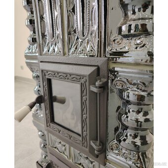 Kachlová kamna Mona s varnou deskou zelená - 9