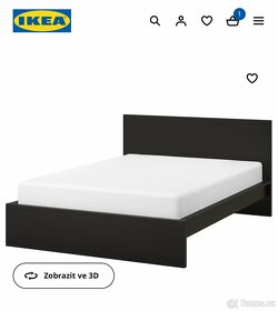 Postel Ikea MALM 140x200 + rošt - 9