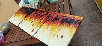 3 dílný dekorativní obraz,plátno.159x53cm.Nový. - 9