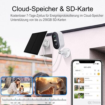 Wi-Fi solární kamera 2K Arenti GO1 & SP2-C - 9
