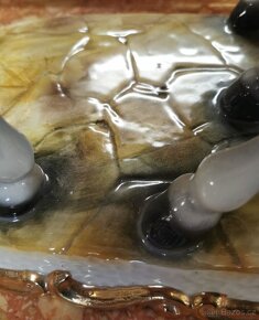 Porcelánová, zlacená socha Capodimonte. Top stav. - 9