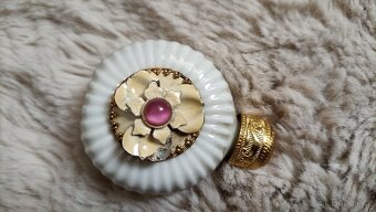 Porcelánová lahvička na parfém, flakon - 9