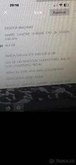 Herní Pc i5 6600/Gtx 1060/16GB RAM DDR4 - 9