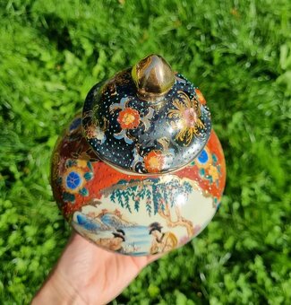 Velmi krásná stará činska porcelánová váza, ručně malovaná - 9