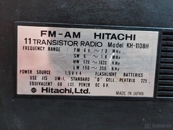 11 TRANSISTOR RADIO FM-AM HITACHI KH-1108H,SOLID STATE. - 9