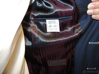 Pánský oblek vel. 48 tmavě modrý na postavu 170-175 cm - 9