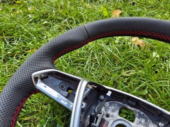 AUDI A6 A7 C8 Q8 S8 ETRON VOLANT kozeny zkoseny / vyhrievany - 9