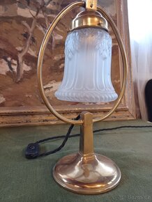 Mosazná lampička na stůl i stěnu - 9