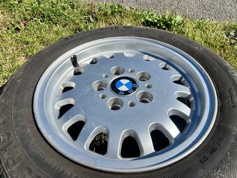 Alu disky 5x120 r15 BMW e36 zimní pneu 195/65 r15 - 9