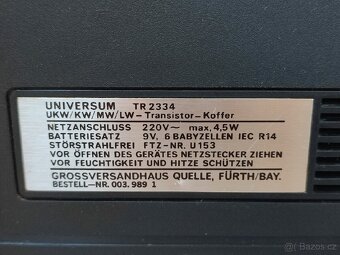 TRANSISTOR UNIVERSUM TR-2334. - 9