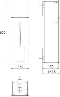 Koupelnová vestavná skříňka EMCO ASIS Pure - 9