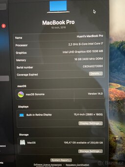 MacBook Pro 2,2 GHz 6-Core Intel i7, 16GB DDR4, 2018 - 9
