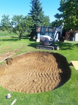 Bagr, zemní práce. pařezy - 9